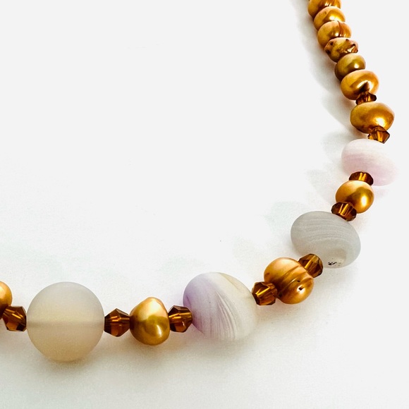 Pearl with Stones Necklace - Picture 3 of 3